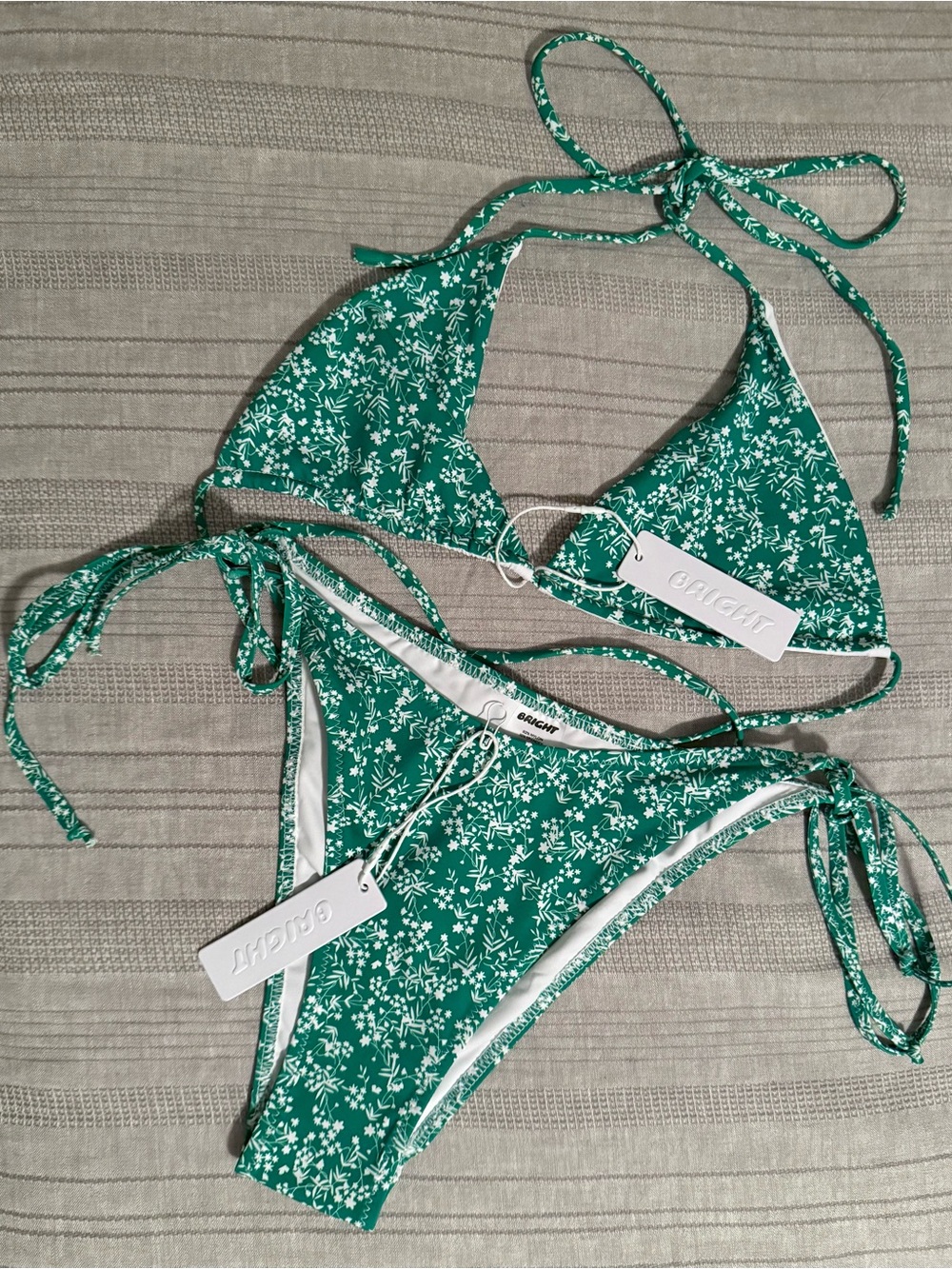 Bright Swimwear Peppermint Melody Bikini Set NWT